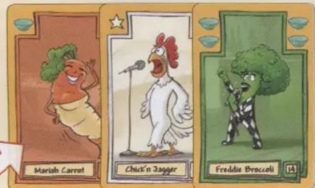 Mariah Carrot Chuck'n Jagger Freddie Broccoli