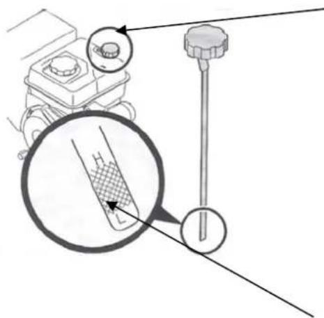 Meec Tools 721-110 - Kontrola poziomu oleju - 2