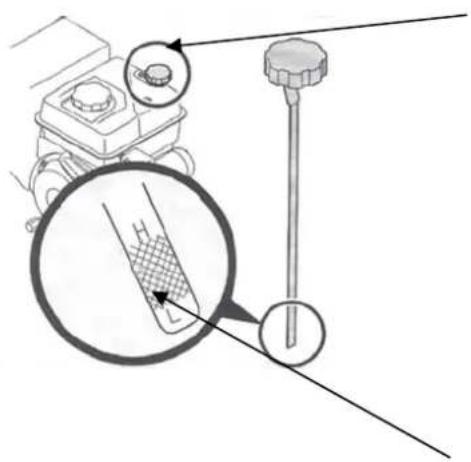 Technical diagram showing mechanical assembly with magnified detail and labeled component
