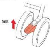 Aprica Flyle - 〈解除車輪煞車器〉 - 1