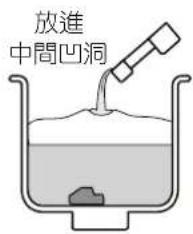 放進 中間凹洞