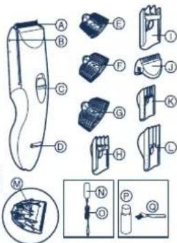 Technical diagram showing exploded view of a handheld device with labeled parts and exploded views