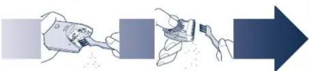 PANASONIC ER-CA65 - ▶If cleaning with brush - 1