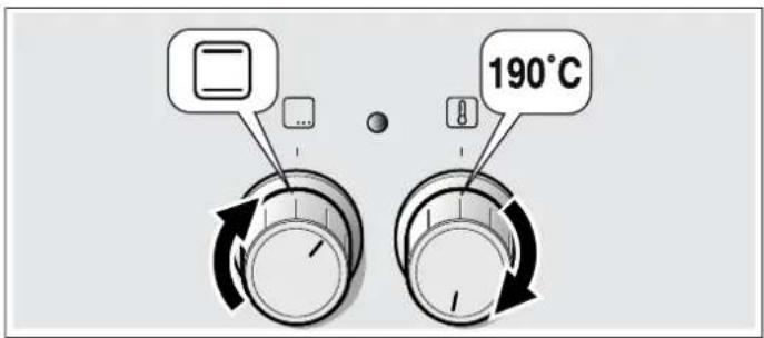 BOSCH HCA422128U - Uunitoiminto ja lämpötila - 1