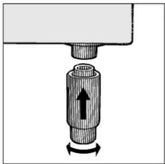 INDESIT K6C7/NO - Mounting the legs (only on certain models) - 1