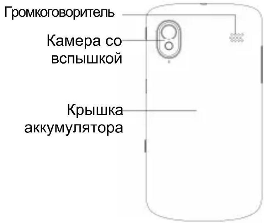 Громкоговоритель Камера со вспышкой Крышка аккумулятора