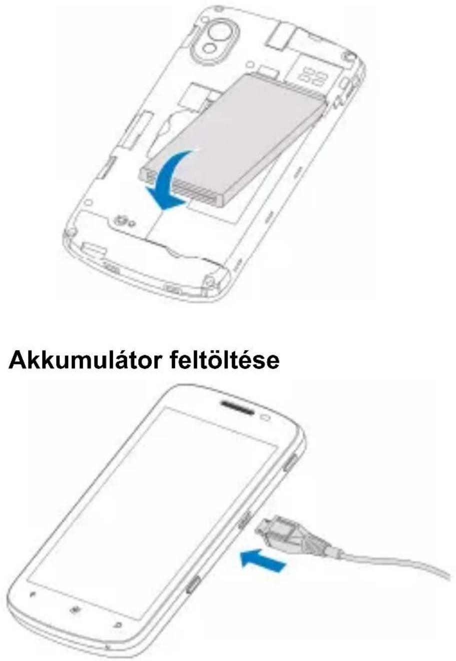 ZTE Tania - Akkumulátor behelyezése - 1