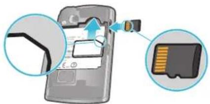 Diagram showing a smartphone with a close-up of its internal components and a separate card stack, highlighting the main device's internal structure.