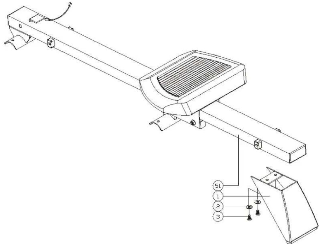 Technical diagram of a mechanical device with numbered components and labeled parts