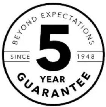 BEYOND EXPECTATIONS 5 SINCE 1948 YEAR GUARANTEE