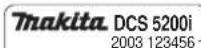 MAKITA DCS4300I - Delenes betegnelse - 1