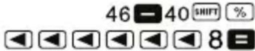 46 40 SHIFT % 8