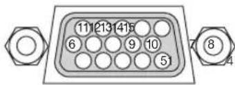 NEC P603X - ⑤ Pin Assignments of D-Sub COMPUTER Input Terminal Mini D-Sub 15 Pin Terminal - 1