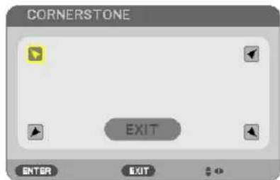 NEC P603X - Press the ▼ button to select [CORNERSTONE] and press the ENTER button. - 1
