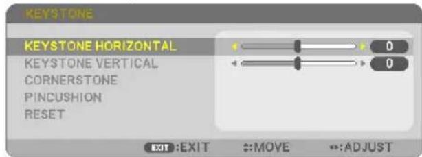 NEC P603X - Press the KEYSTONE button with no menu displayed. - 2