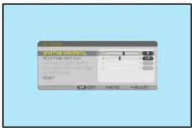 NEC P603X - Align the left (or right) side of the screen with the left (or right) side of the projected image. - 2