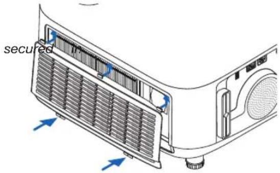 NEC P603X - Close the filter cover. - 1