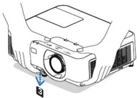 NEC P603X - Adjusting the left and right tilt of an image [Rear foot] - 3