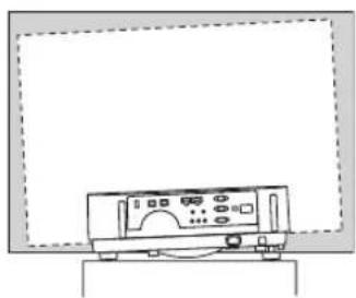 NEC P603X - Adjusting the left and right tilt of an image [Rear foot] - 1