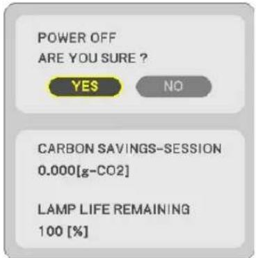 NEC P603X - To turn off the projector: - 1
