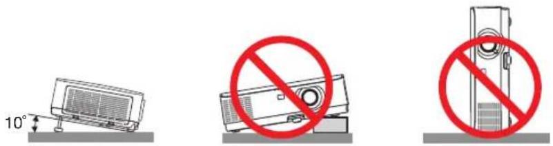 NEC P603X - Place the projector in a horizontal position - 1