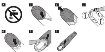 Diagram illustrating a numbered sequence of mechanical or electrical component steps, including no/no signal and various hand positions.