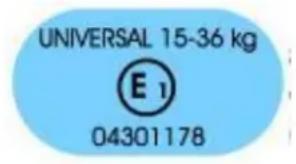 UNIVERSAL 15-36 kg E₁ 04301178