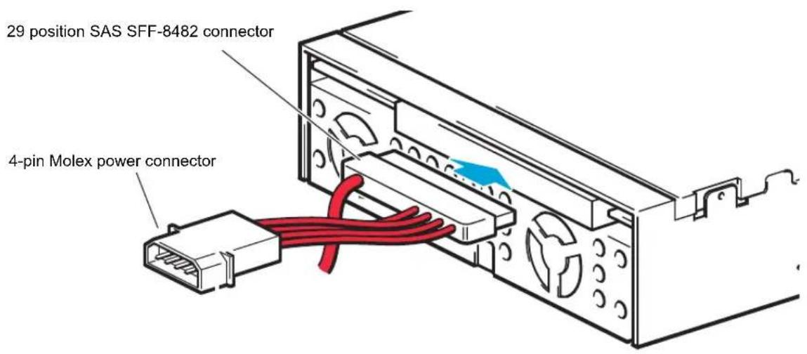 29 position SAS SFF-8482 connector 4-pin Molex power connector