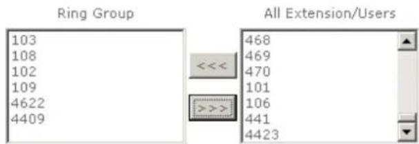 Ring Group 103 108 102 109 4622 4409 All Extension/Users 468 469 470 101 106 441 4423