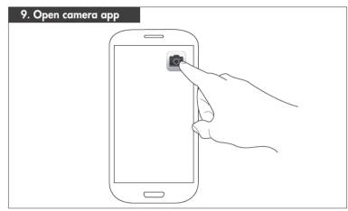 9. Open camera app