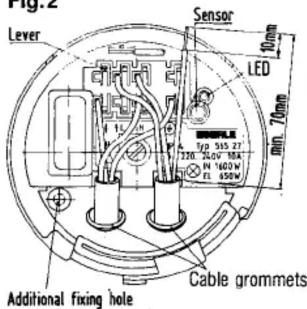 Eberle DA 56527 - Setting the light sensitivity: see fig. 1 - 2