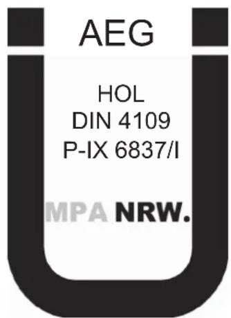 AEG HOL DIN 4109 P-IX 6837/I MPA NRW.
