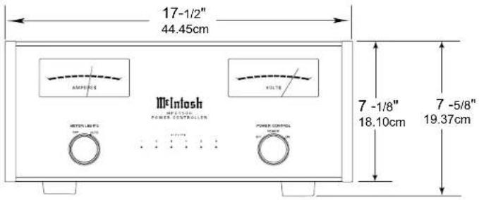 17-1/2" 44.45cm Mintosh MINTOSH POWER CONTROLLER MINTOSH MINTOSH VOLTLE 7 -1/8" 18.10cm 7 -5/8" 19.37cm