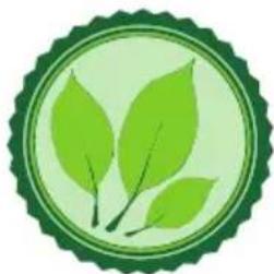 Circular green leaf icon with three branches, enclosed in a circular border (no text or symbols)