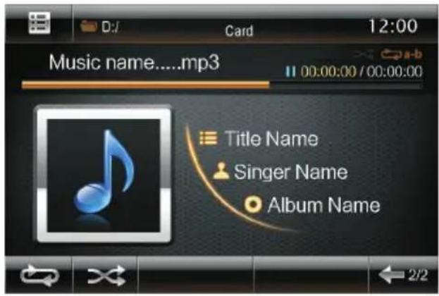 D:/ Card 12:00 Music name.....mp3 Title Name Singer Name Album Name