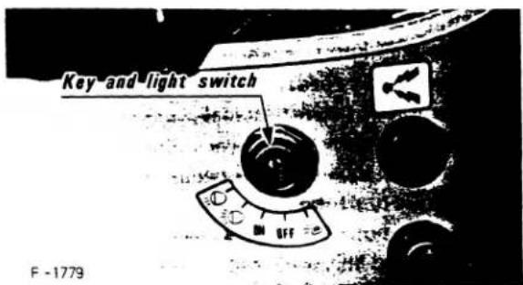 Key and light switch F -1779