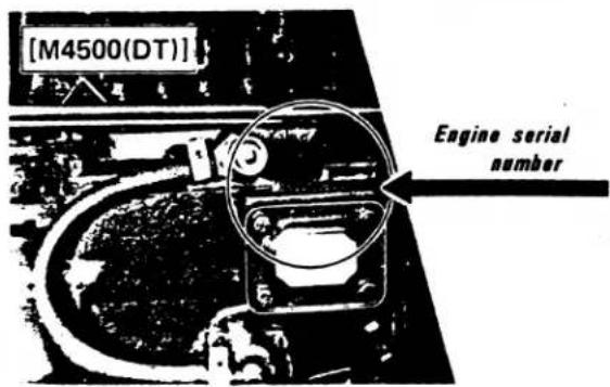[M4500(DT)] Engine serial number