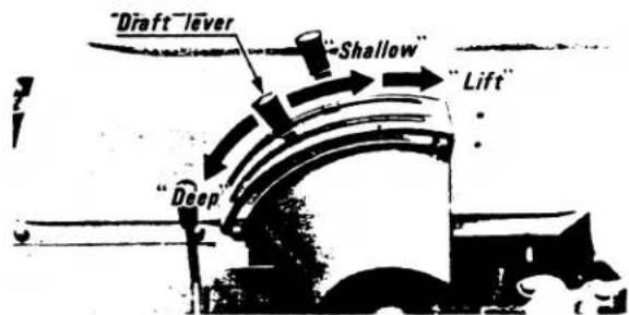 "Draft lever" "Shallow" "Lift" "Deep"