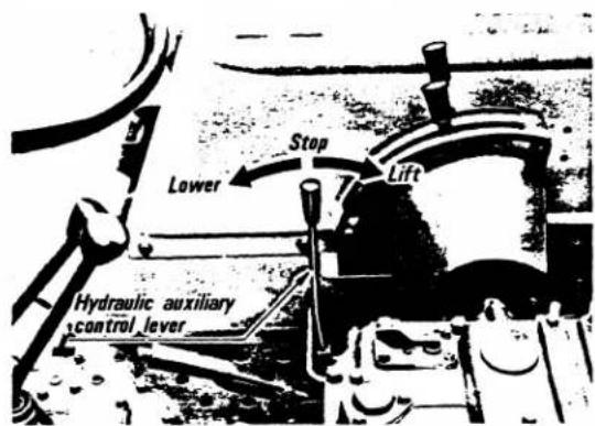 Lower Stop Lift Hydraulic auxiliary control lever