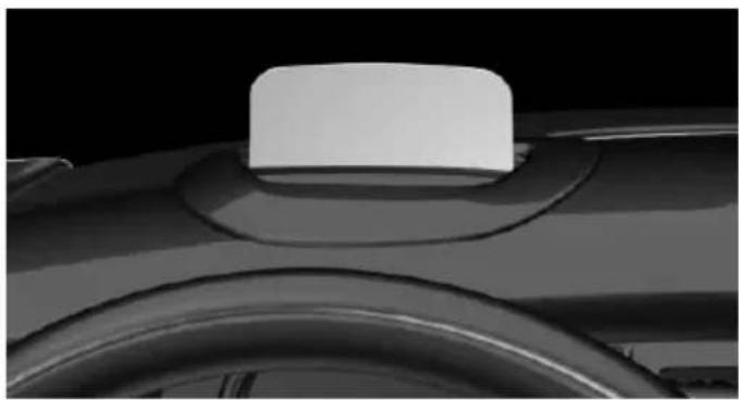 Close-up of a car's wheel and roof component (no visible text or symbols)