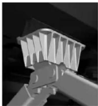 Close-up of a mechanical component with a flanged top and base, no visible text or symbols