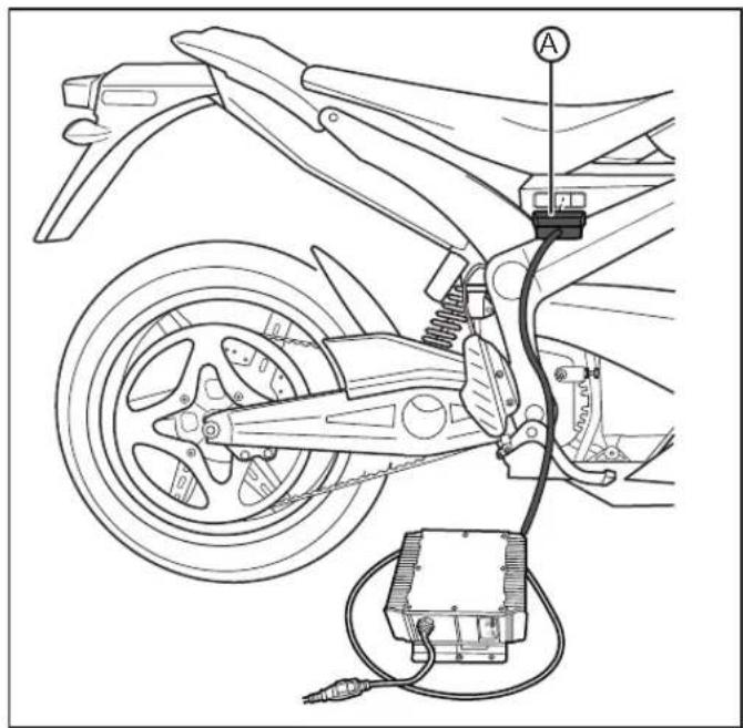 Technical diagram of a car suspension system with labeled components and wiring connections