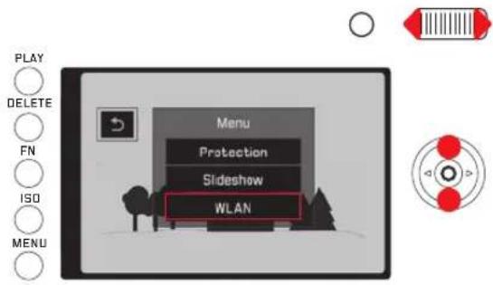 PLAY DELETE FN ISO MENU Menu Protection Slideshow WLAN