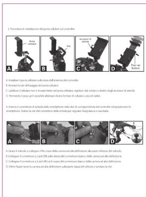 3. Procedura di installazione del parte collarea sul controllare. A B C D A: Instruttare i porta collarea sul rista dell'inferranti del controllare. B: Avvatten leve diffusaggia del parte collarea. C: Licitto il collarea per un macati tiene nel porta collarea, regiamenti lat sistro e dietro dagli accessori di attoria. D: Permerend o pop-up o possibile abbonze eviere formati di collarea o piacci sulset. E: Sistro i correntice di scheda delle smartphonee radio di corrispondenza del controllare ed posziamenti lo smartphones. Sustava la rite di convertenza della scheda per regular longifascia e svivitaria. A B C A: Granà il vincolo o collegono il fine nose della carnea ad alta differizione alla parte inforzione del vincolo. B: Collagen i connutenza i più fine sul area del correnti tenico della carnea ad alta differizione. C: Collagen i venetone a 1000 ml di scota del corrente tenico della carnea ad alta differizione. D: Infinefasser tene la carnea ad alta differizione sul parte baso del vincolo e svivitare la rite.