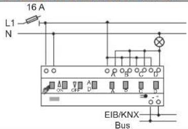 16 A L1 N A B C D EIB/KNX Bus