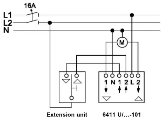 L1 16A L2 N M Extension unit 6411 U/...-101