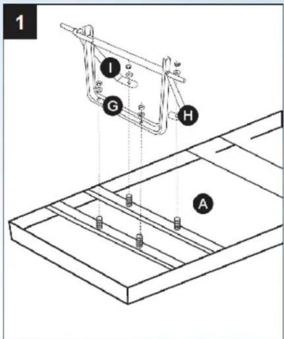 Gardenline Garden Utility Cart RP-ALGE-M - REAR AXLE ASSEMBLY - 1