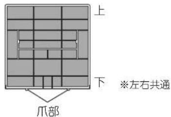 上 下 ※左右共通 爪部