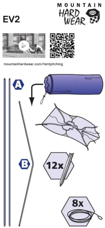 EV2 mountain HARD WEAR mountainhardwear.com/tentpitching A B 12x 8x