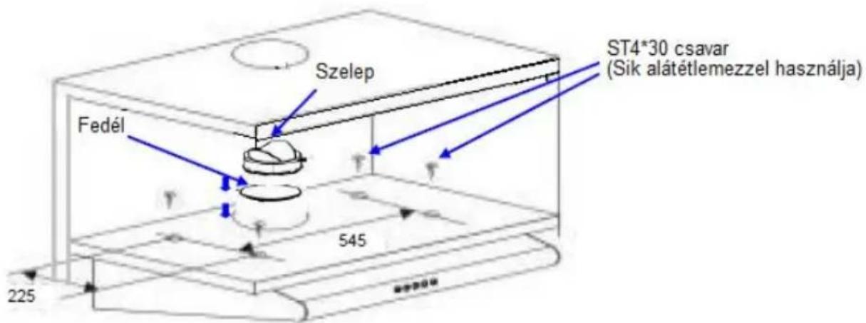 ST4*30 csavar (Sik alátétlemezzel használja) Fedél 545 225